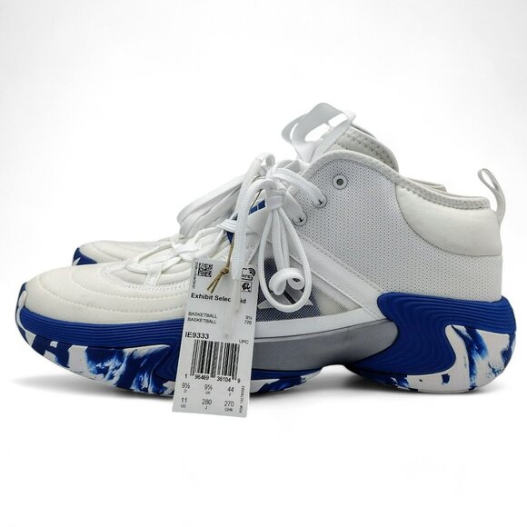 Adidas Exhibit Select Basketball Shoes White/Blue Marble IE9333 Women's Size 11 - Picture 3 of 8